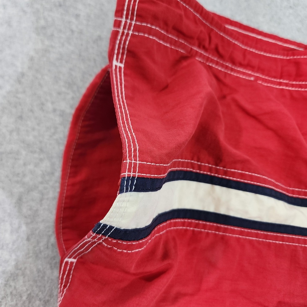 Tommy Hilfiger Flag Shorts Mens L 40x8 Red Board Shorts Swim Trunks Mesh Lined - Picture 3 of 16